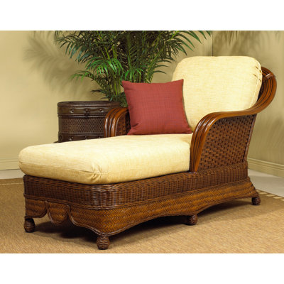 Boca Rattan Moroccan Fabric Chaise Lounge