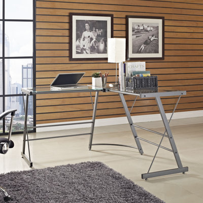 Altra Furniture Glass L Shaped Writing..