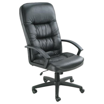 Symple Stuff Adjustable High-Back Leather Executive Chair