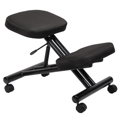 Boss Office Products Low Back Height Adjustable Kneeling Chair with Casters