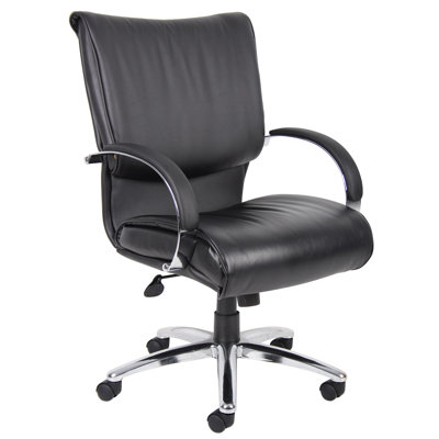 Check price and read more information from recommend store. Boss Office Products Mid-Back Leather Desk Chair