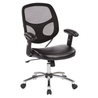 Office Star Products Mid-Back Office Chair with Adjustable Arm