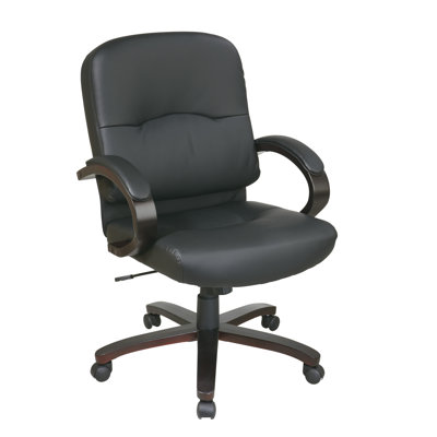Office Star Products Mid-Back Eco Leat..