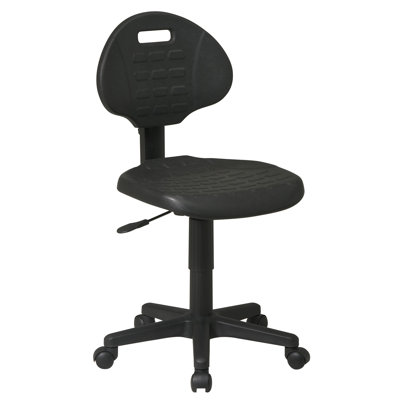 Office Star Products Low Black Urethan..