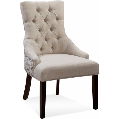Bassett Mirror Fortnum Ceylan Tufted Nailhead Parson Side Chair (Set of 2)
