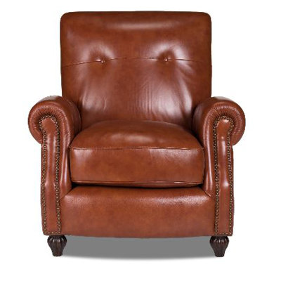 Opulence Home Benjamin Leather Press Back Arm Ch..