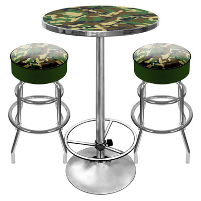 Trademark Global Hunt Camo Game Room 3 Piece Pub..