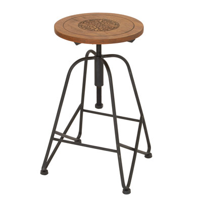 Woodland Imports Adjustable Height Bar Stool