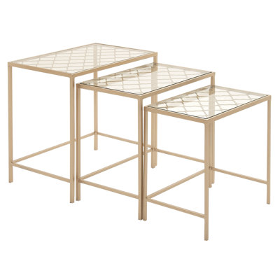 Woodland Imports Classy 3 Piece Nesting Tables
