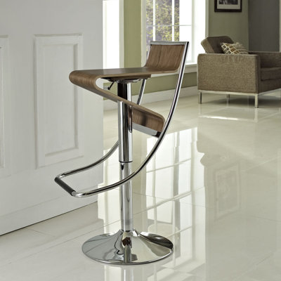 Modway Zig-Zag Adjustable Height Swivel Bar Stool