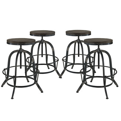 Modway Collect Adjustable Height Bar Stool (Set of 4)