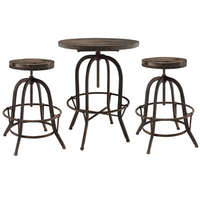 Modway Sylvan 3 Piece Pub Table Set