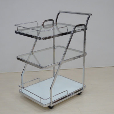 Casabianca Furniture Rimini Kitchen Cart with Gl..