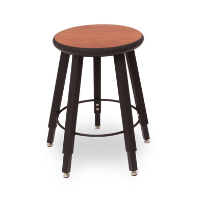 WB Manufacturing Adjustable Height Round Laminate Armor Edge Seat 5 Leg Stool