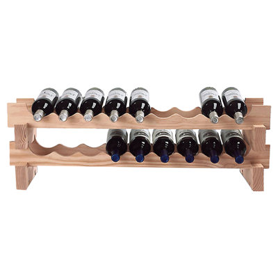 Wine Enthusiast Stackable Rack 18 Bottle Tableto..