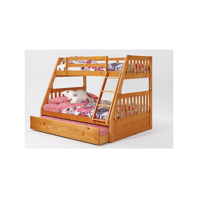 Chelsea Home Mission Twin Over Full Bunk Bed wit..