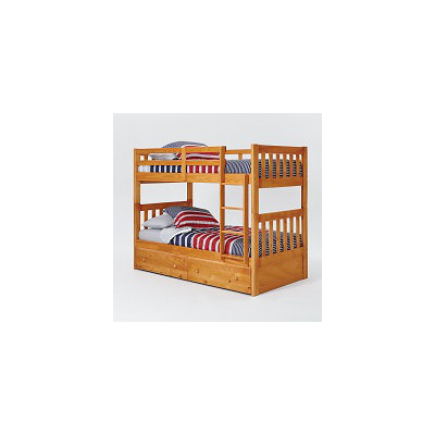 Chelsea Home Mission Twin Over Twin Bunk Bed wit..