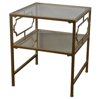 Decor Therapy Golden Glow End Table