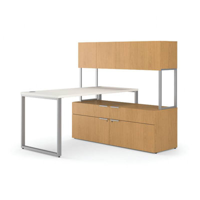 HON Voi Executive Desk with Stack 2 Lo..