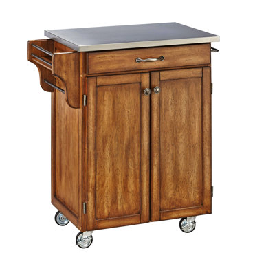 Home Styles Cuisine Kitchen Cart with Stainless ..