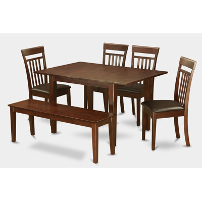 East West Furniture Milan 6 Piece Dining Set