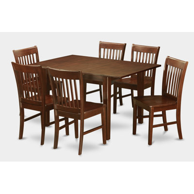 East West Furniture Milan 7 Piece Dini..