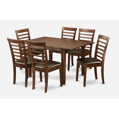 East West Furniture Milan 7 Piece Dining Set
