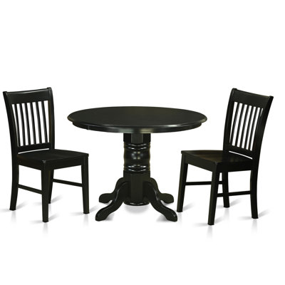 East West Furniture Shelton 3 Piece Dining Set
