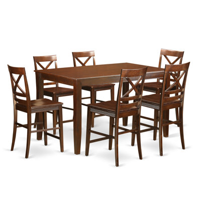 East West Furniture Dudley 7 Piece Counter Heigh..