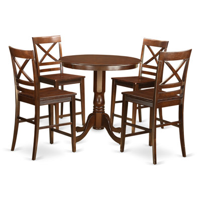 East West Furniture Jackson 5 Piece Counter Heig..