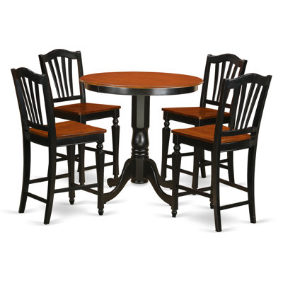 East West Furniture Jackson 5 Piece Counter Heig..