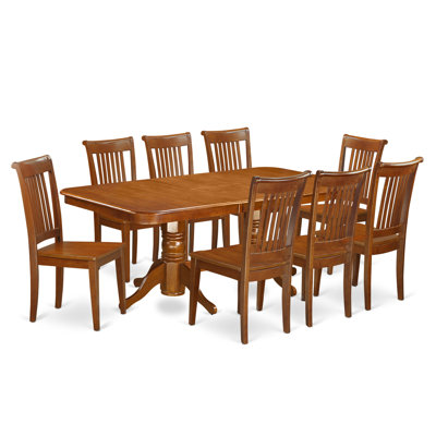 East West Furniture Naport 9 Piece Dining Set