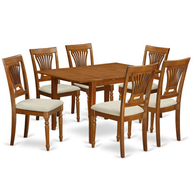 East West Furniture Milan 7 Piece Dini..