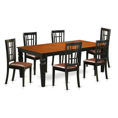 East West Furniture Logan 7 Piece Dini..