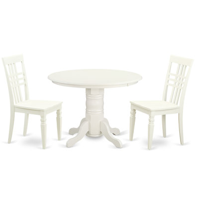 East West Furniture 3 Piece Dining Set