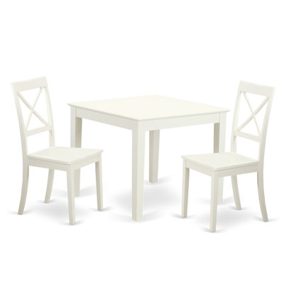 East West Furniture Oxford 3 Piece Dining Set