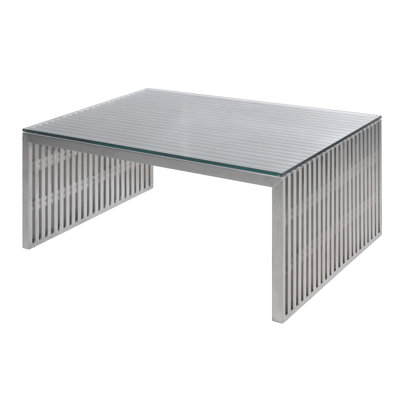 Nuevo Amici Coffee Table with Tempered Glass Top