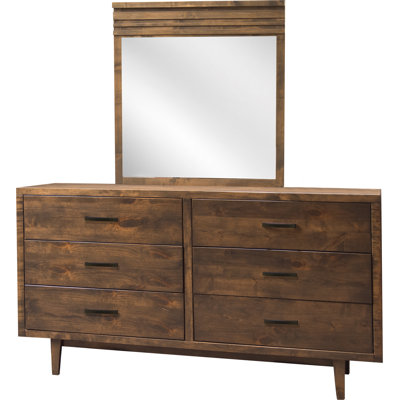 Loon Peak Calmar 6 Drawer Dresser with Mirror