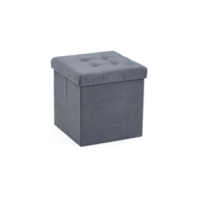 Hodedah Foldable Storage Ottoman