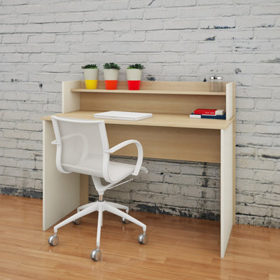 Nexera Atelier Writing Desk with Hutch