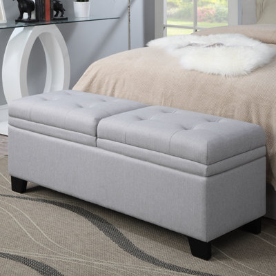 PRI Lilac Fields Upholstered Bedroom Storage Bench