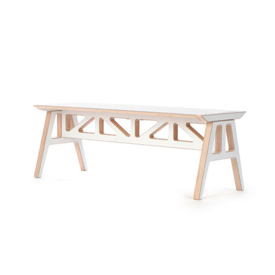 Context Furniture Truss A Frame Birch Bench
