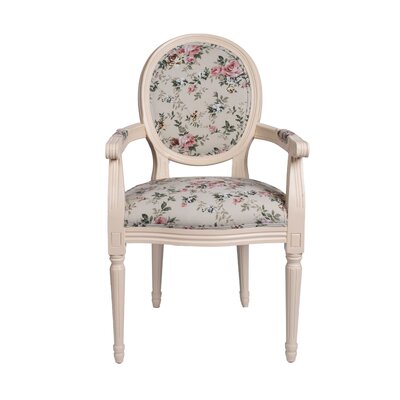 Derry S Louis Round Back Floral Carver Dining Chair Reviews Wayfair Uk