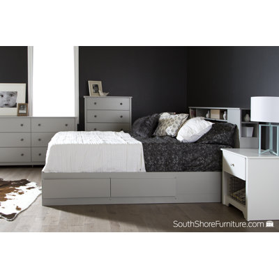 South Shore Vito Full Platform Customizable Bedr..