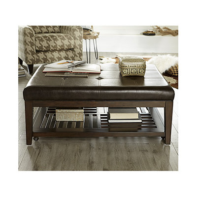 Hammary Hidden Treasures Leather Ottoman