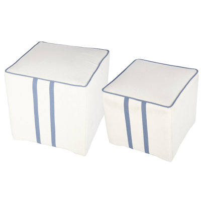 Donny Osmond Home 2 Piece Upholstered Cube Ottoman Set