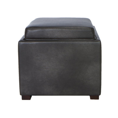 Cortesi Home Mavi Tray Top Storage Ottoman