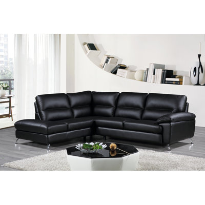 Cortesi Home Boston Leather Sectional