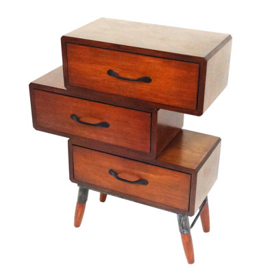 Jeco Inc. 3 Drawer Nightstand