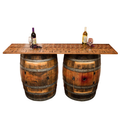 Napa East Collection Double Half Barrel Pub Table